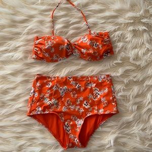 Roxy High Waisted Two Piece Swimsuit